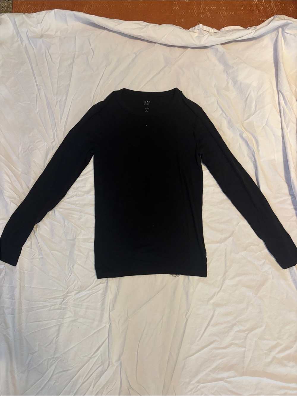GAP Black Long Sleeve Crewneck Top